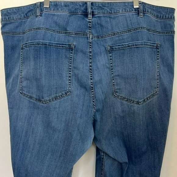 LANE BRYANT PLUS SIZE 26 MEDIUM WASH SKINNY ANKLE JEANS SCATTERED RHINESTONES - Picture 8 of 10